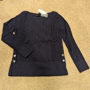 White House Black Market Navy Sweater